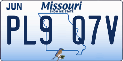 MO license plate PL9Q7V