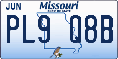 MO license plate PL9Q8B