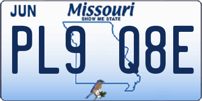MO license plate PL9Q8E