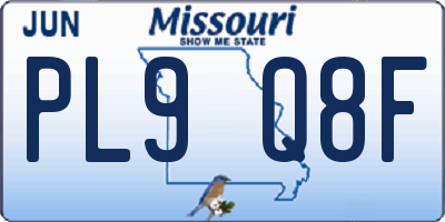 MO license plate PL9Q8F