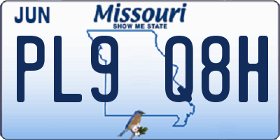 MO license plate PL9Q8H
