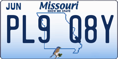 MO license plate PL9Q8Y