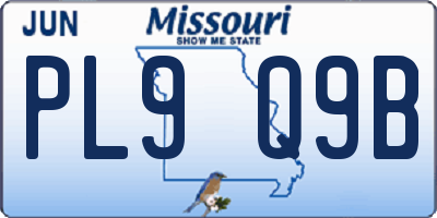 MO license plate PL9Q9B