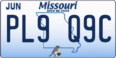 MO license plate PL9Q9C