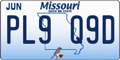 MO license plate PL9Q9D