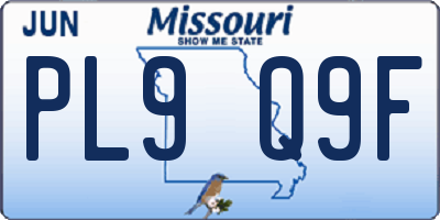 MO license plate PL9Q9F