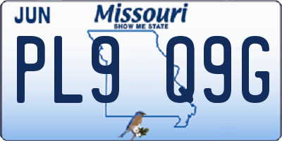 MO license plate PL9Q9G