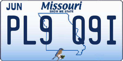 MO license plate PL9Q9I