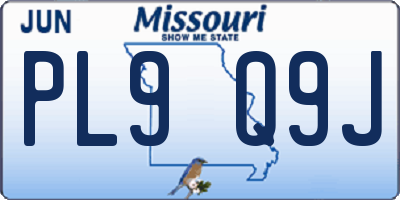 MO license plate PL9Q9J