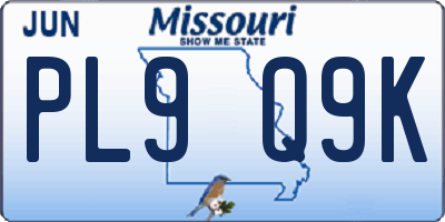 MO license plate PL9Q9K