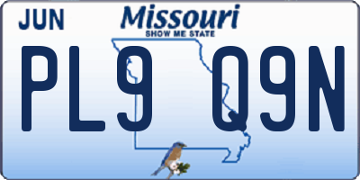 MO license plate PL9Q9N