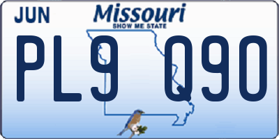 MO license plate PL9Q9O