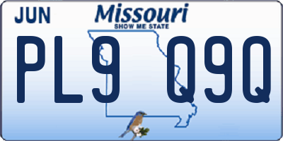 MO license plate PL9Q9Q