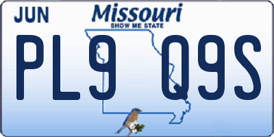 MO license plate PL9Q9S