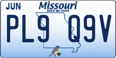 MO license plate PL9Q9V