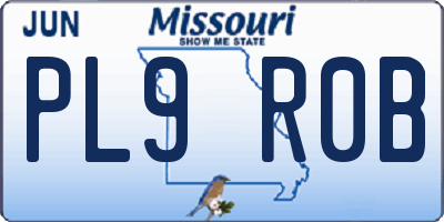 MO license plate PL9R0B