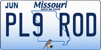 MO license plate PL9R0D