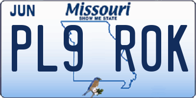 MO license plate PL9R0K