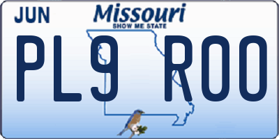 MO license plate PL9R0O