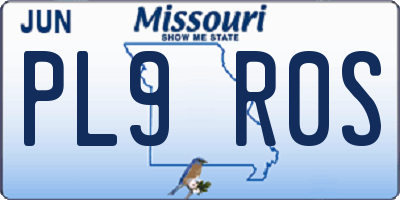 MO license plate PL9R0S