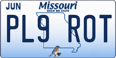 MO license plate PL9R0T