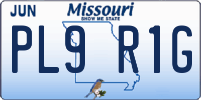 MO license plate PL9R1G