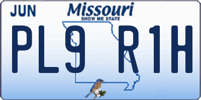 MO license plate PL9R1H