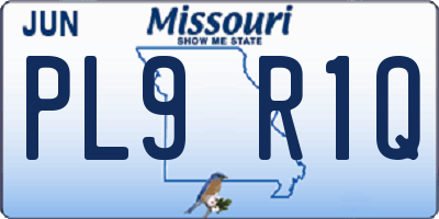 MO license plate PL9R1Q