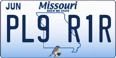 MO license plate PL9R1R