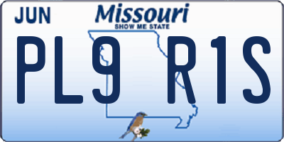 MO license plate PL9R1S