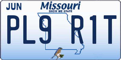 MO license plate PL9R1T