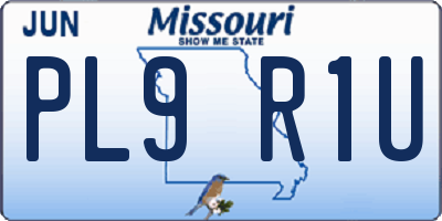 MO license plate PL9R1U