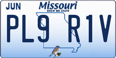 MO license plate PL9R1V
