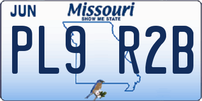 MO license plate PL9R2B