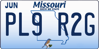 MO license plate PL9R2G