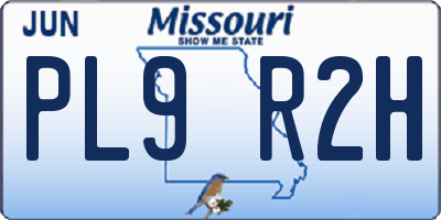 MO license plate PL9R2H