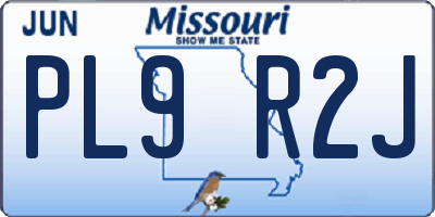 MO license plate PL9R2J