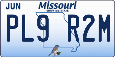 MO license plate PL9R2M