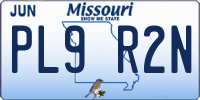 MO license plate PL9R2N