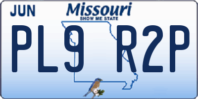 MO license plate PL9R2P