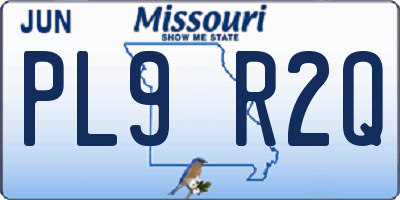 MO license plate PL9R2Q