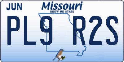 MO license plate PL9R2S