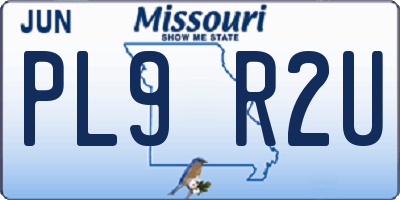 MO license plate PL9R2U