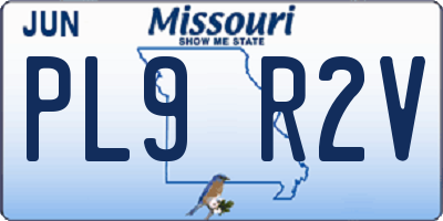MO license plate PL9R2V