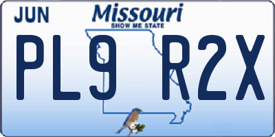 MO license plate PL9R2X