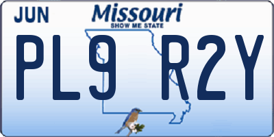MO license plate PL9R2Y