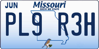 MO license plate PL9R3H