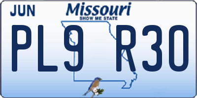 MO license plate PL9R3O