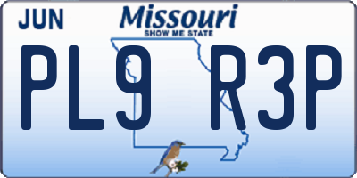 MO license plate PL9R3P