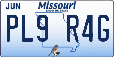 MO license plate PL9R4G